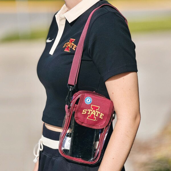 I-State Cyclones Cardinal Clear View Cross Body Mini 7-5-inch x 4-5-inch